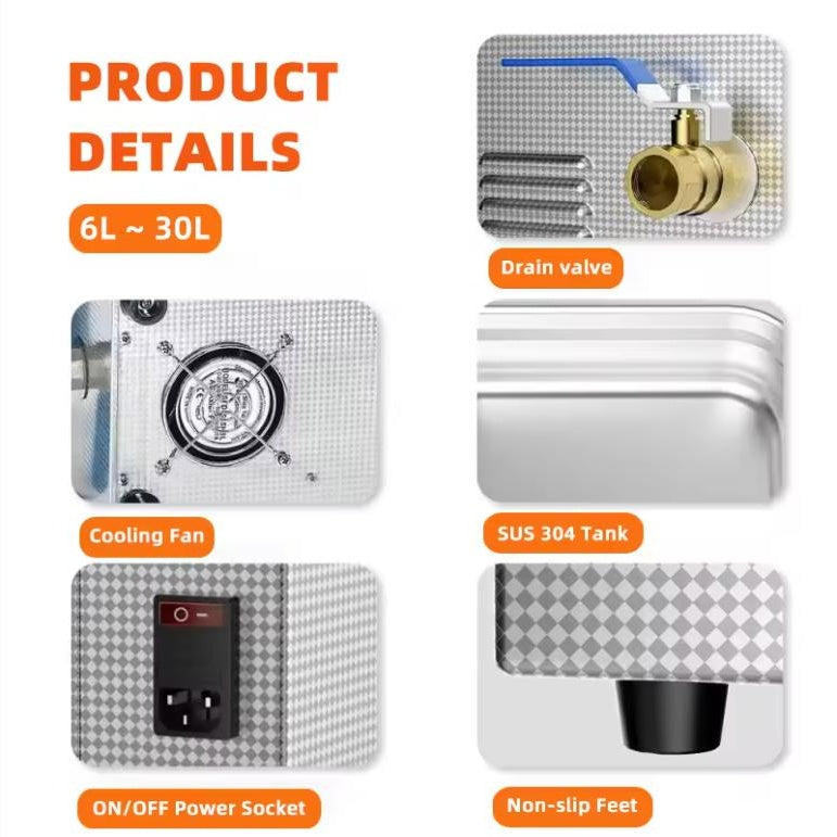 Détail produit UltraClean Pro — panneau et cuve inox